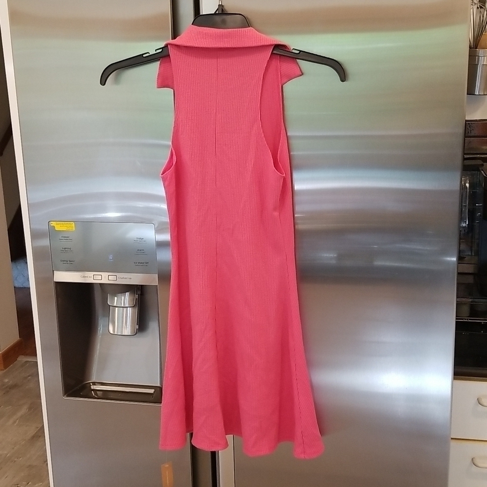 💕REFORMATION💕 Pete Dress ~ Snapdragon Pink Ribbed Medium M NWT - Picture 9 of 14